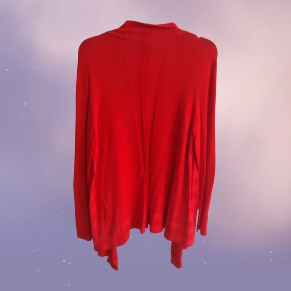 Nwt Red Asymmetrical Cardigan Sz Large - Picture 4 of 5